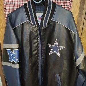 NFL Men's Black and Navy Varsity Jacket